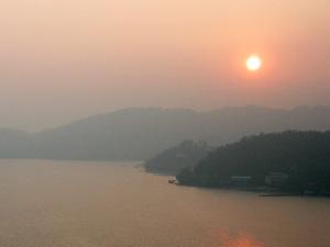 Sunset on Sun Moon Lake, Nantou County, Taiwan.
