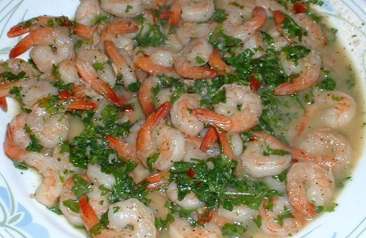 Philippine food: Garlic shrimp