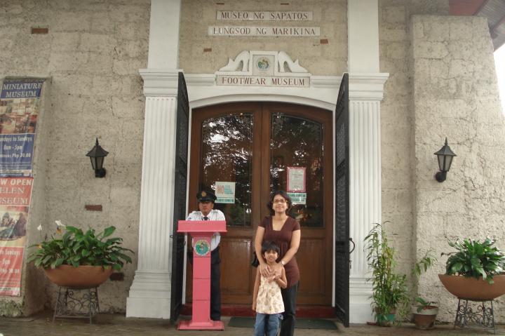 My girl and I outside the Footwear Museum in Marikina City where former Philippine First Lady Imelda Marcos' shoes are displayed.