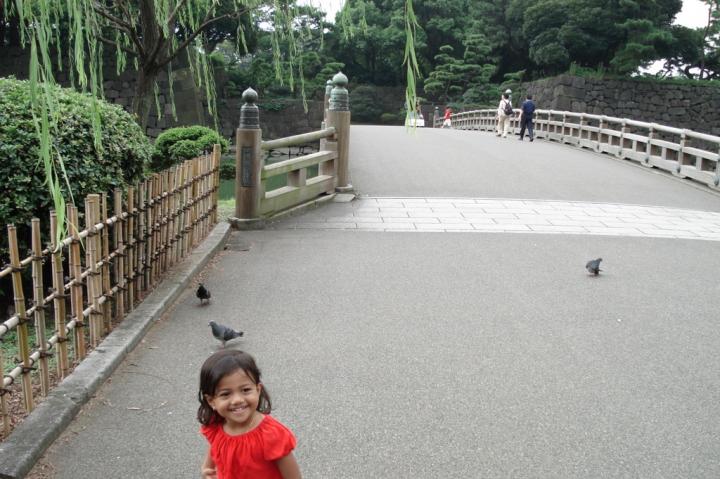 On bridge heading towards the Imperial Palace