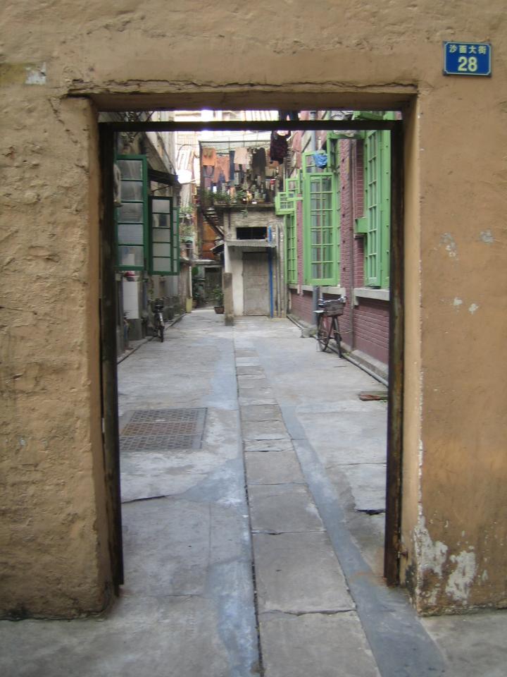 Behind the door in Shamian Island, Guangzhou