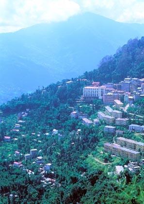 Deorali, Sikkim, India: Sheri village, near Deorali, enjoys magnificent views.