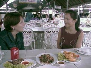 Ning and Mel at the Chiang Mai Floating Restaurant