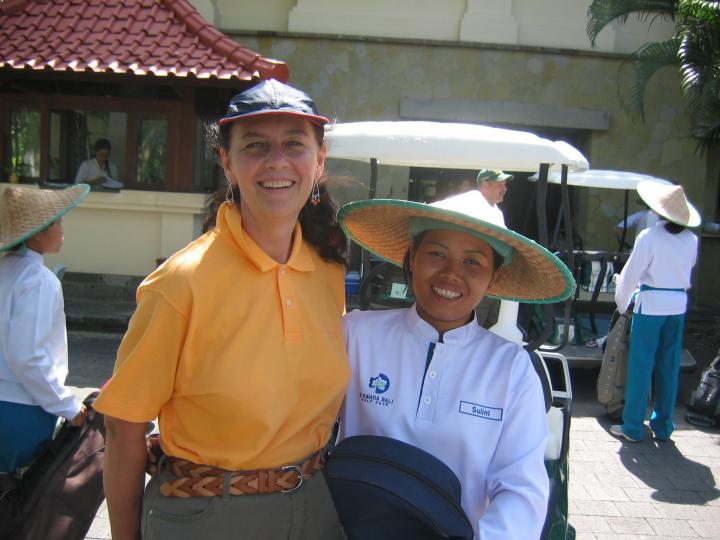 My golf caddy in Bali was an invaluable asset. 