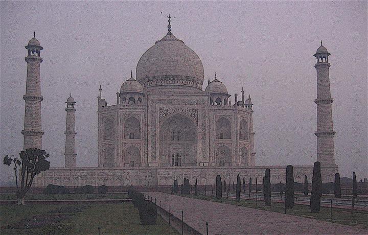 The Taj Mahal at dawn