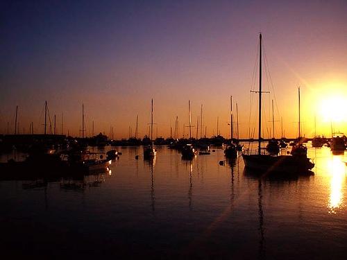 Manila Bay during sunset