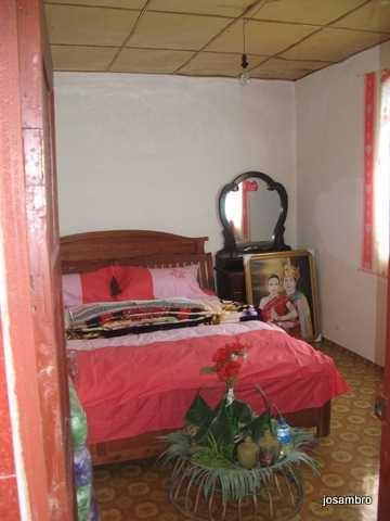 The newlywed's wedding bed, in the home of the groom.