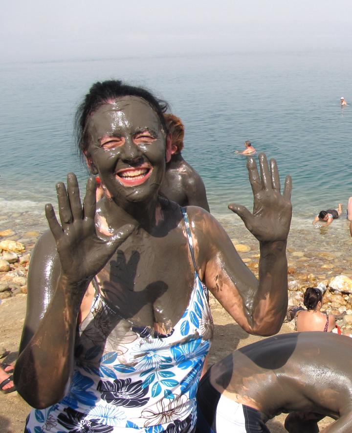 Covered with Dead Sea Mud. 