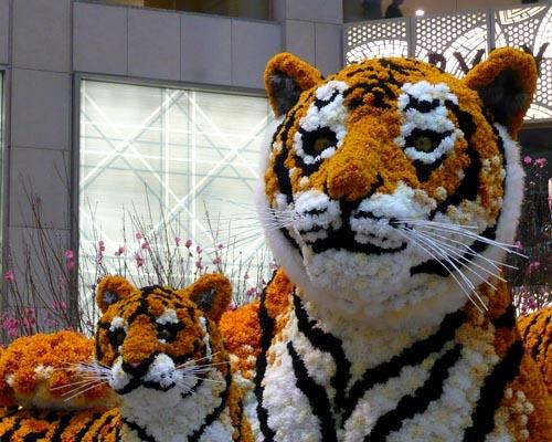 A Year of the Tiger display at the Landmark, Central, Hong Kong