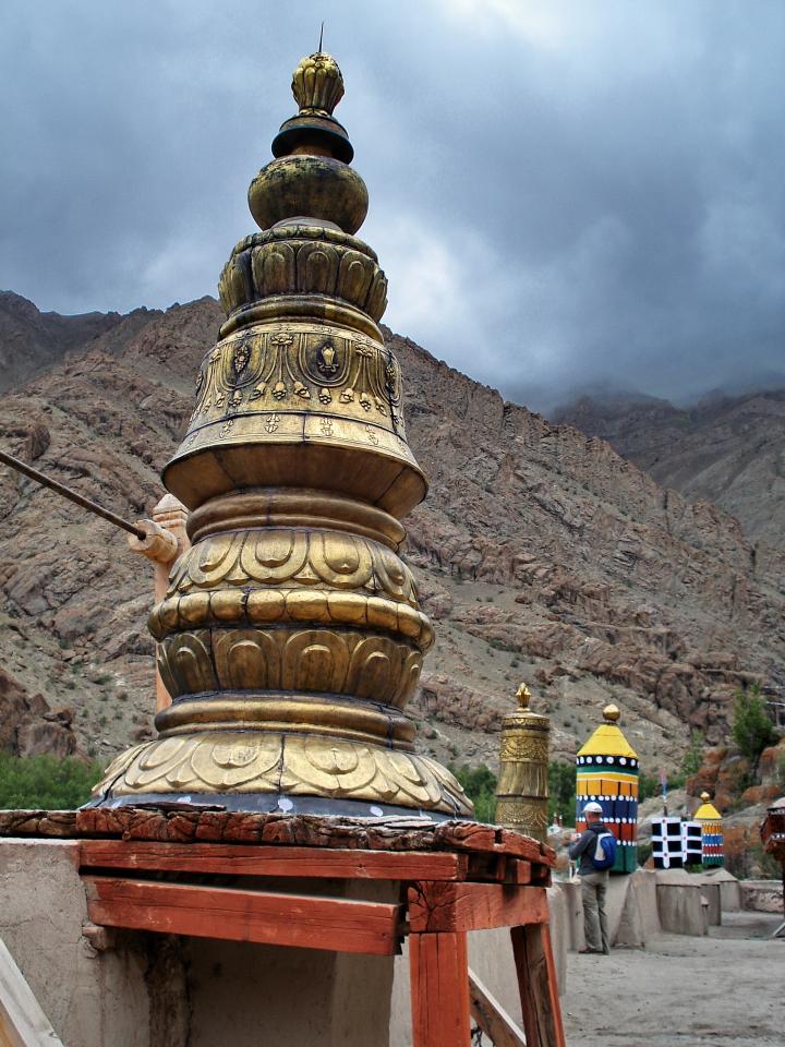 3. Gleaming golden finials on the roof of Thiksey are visible for miles in every direction.