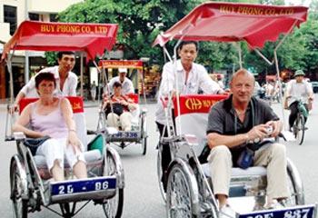 Cyclos in Hanoi, Vietnam
