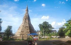 That Dam, the Black Stupa in downtown Vientiane, conceals a seven-headed dragon which re-emerges to protect the city in times of danger.