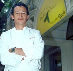 Bobby Chinn, outside his restaurant in Hanoi.