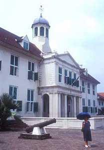 Jakarta History Museum, the former town hall on Taman Fatahillah in the old Kota district of Jakarta.