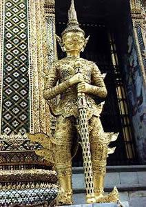 Mythical creature stands guard at the Royal Palace, Bangkok