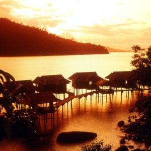 Sunset over the Sea Villas