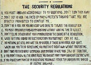 The Security Regulations of Tuol Sleng Prison.