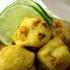 Urulakkizangu Bondas with Thakkali Chutney (Spicy Potato Fritters with Fresh Tomato Chutney)