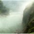 Spindrift of the Huangguoshu waterfall spraying through the valley (Guizhou province)