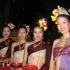 Lovely women in traditional costume served our Loy Krathong dinner.