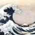 Detail of a Japanese print by Hokusai Katsushika (1760-1849) 'Mount Fuji, wave', part of French Hugette Beres' collection of Japanese prints, drawings and books.