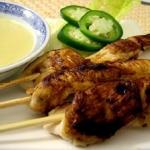 Chicken Skewers with Lime Coconut Dipping Sauce