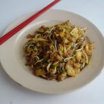 A plate of Char Kuey Teow (fried flat noodles)