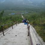 Climbing down from the top of Galunggung - 620 steps to go