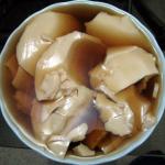 traditional dessert of Indonesia: soya bean curd in ginger syrup
