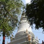 Views of the main stupa said to contain the remains of King Pohea Yat who moved the capital of Cambodia to Phnom Penh.