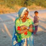 Ethnic Hindu dress at Kunri, Pakistan.