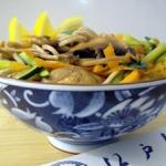 Chilled Buckwheat Soba with Wasabi Ponzu and Julienne Vegetables