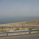 My first view of the Dead Sea from the highway. 