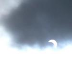 Solar eclipse: the sun as seen from Hong Kong was 75% obscured.