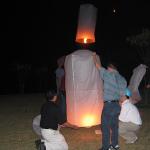 Firing up the lantern for release