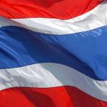 The Thai national flag. Each color has a meaning with red representing nation, white being religion, and blue for king.