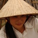 Vietnamese girl with conical hat