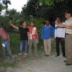 Teacher David Calleja with students in Tropang Sdok, Cambodia.