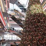 The floor to ceiling tree in a Hong Kong shopping mall