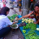 Shopping for vegetables in Old Delhi