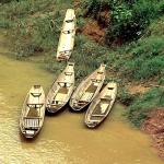 Boats on the Mekong River