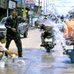 More water fights, Bangkok, Thailand. For Songkran celebrations to welcome the Thai Buddhist New Year, Bangkok residents take to the streets in friendly water battles. This is one of the best times to visit Bangkok if one does not mind getting wet.