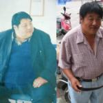 Ren Yueliang before (l) and after (r).