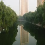 This picture was taken in early autumn, in the Sanlitun district, on one of the hideously polluted canals that runs through Beijing. I was particularly impressed with the fact that the reflected image actually looks less polluted than the actual Beijing sky.