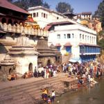 Pashupatinath. Temple to Shiva on the Bagmati River, a tributary to the sacred Ganges. The history of Pashupatinath goes back to the beginning of the 15th Century.