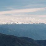 View from Dochu La pass towards the Himalayas