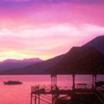 Sunset over Lake Ranau
